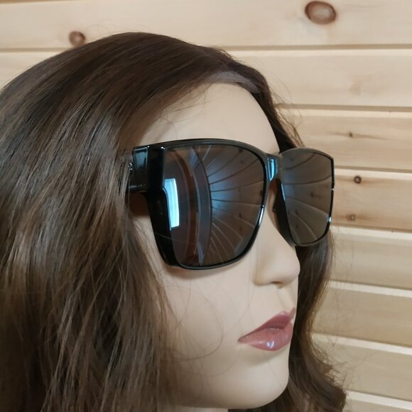 Polarized Fit-Over Sunglasses - Glossy Black Frames and Brown Lenses - Picture 1 of 8